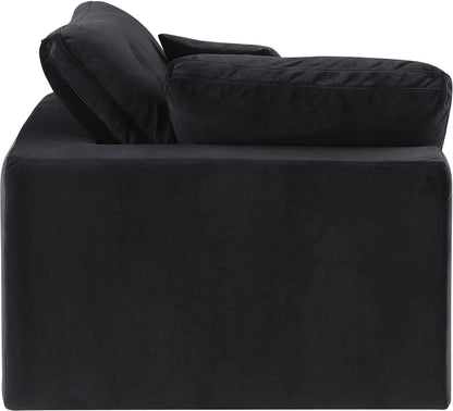 Dolce Black Velvet Modular Corner Chair Corner