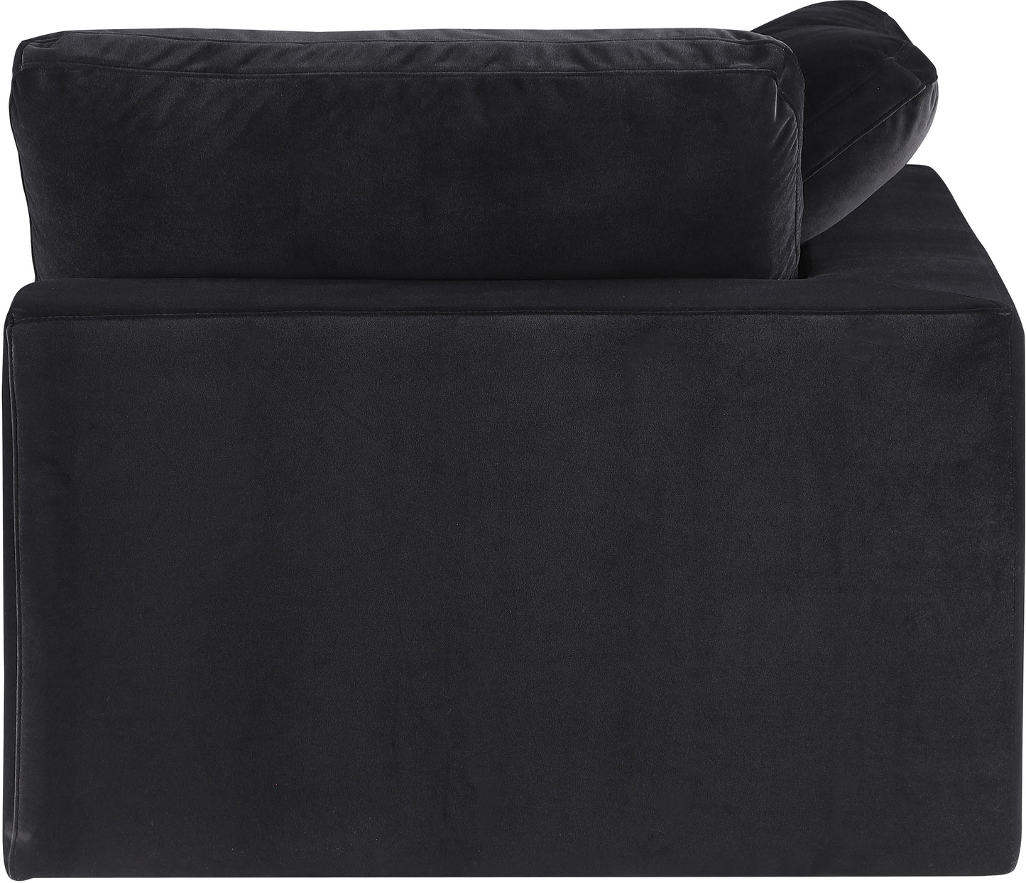 dolce black velvet modular corner chair corner