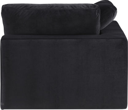 Dolce Black Velvet Modular Corner Chair Corner