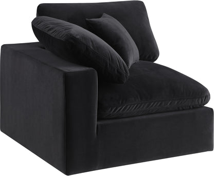 Dolce Black Velvet Modular Corner Chair Corner