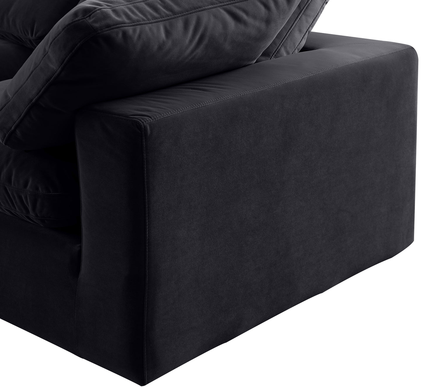 dolce black velvet modular corner chair corner