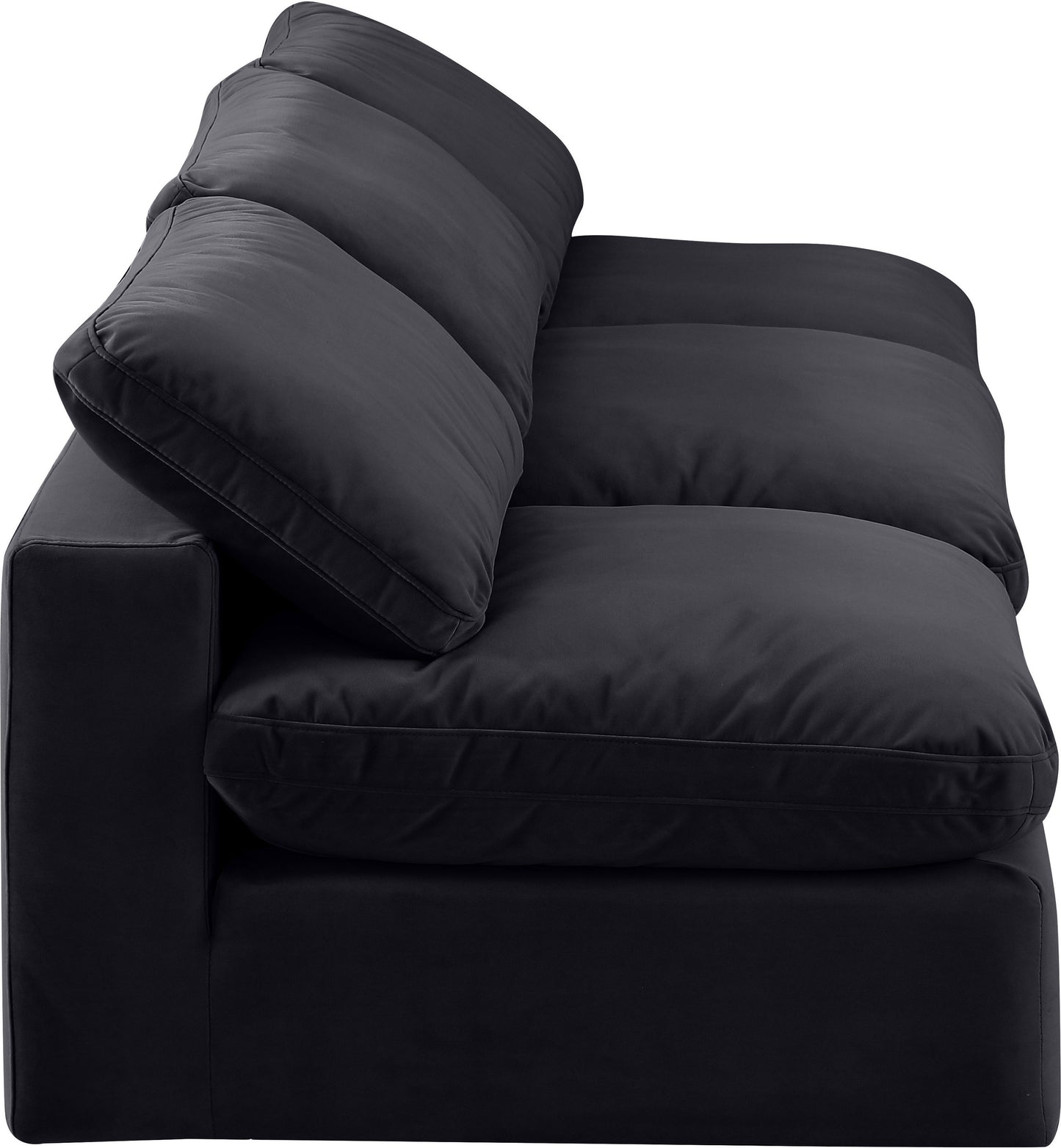 dolce black velvet modular sofa s117