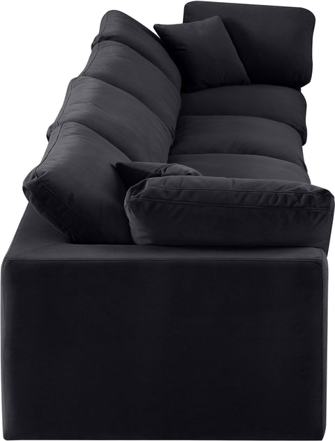 Dolce Black Velvet Modular Sofa S158