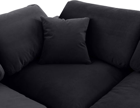 Asher Black Velvet Modular Sectional