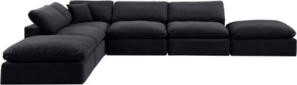 Dolce Black Velvet Modular Sectional Sec6E