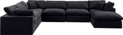 Dolce Black Velvet Modular Sectional Sec7A