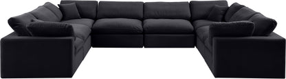 Dolce Black Velvet Modular Sectional Sec8A