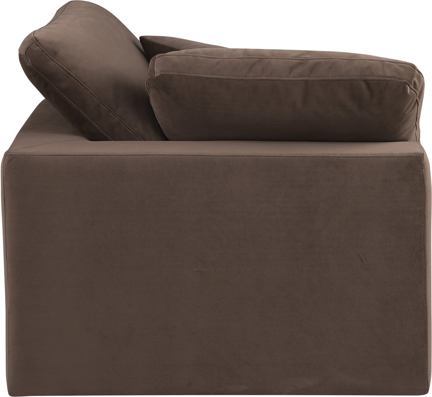 dolce brown velvet modular corner chair corner