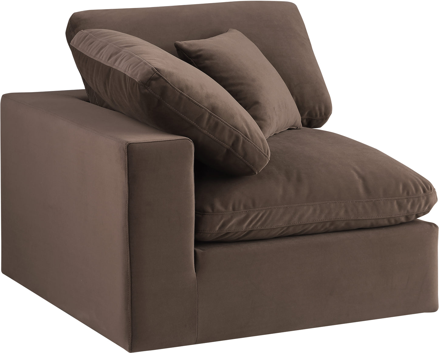 dolce brown velvet modular corner chair corner