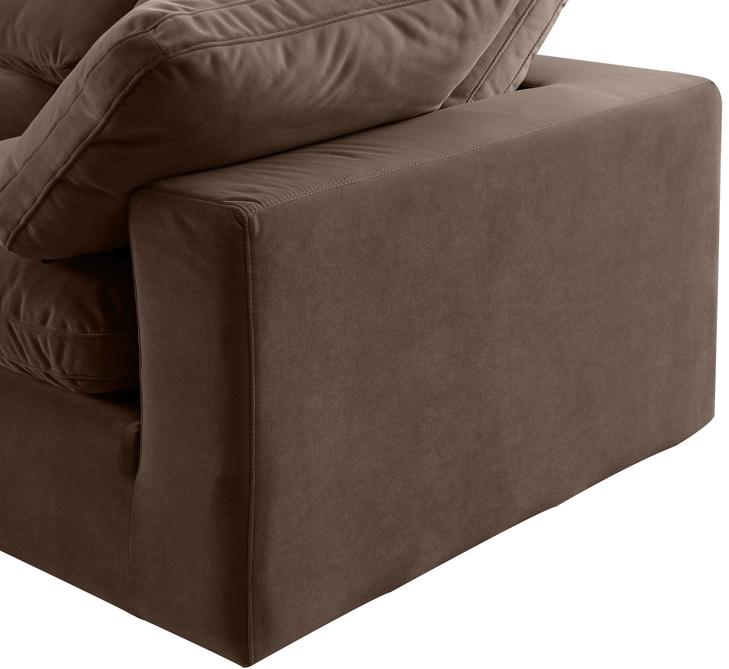 dolce brown velvet modular corner chair corner