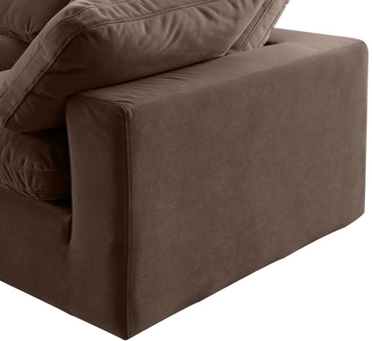 Dolce Brown Velvet Modular Corner Chair Corner