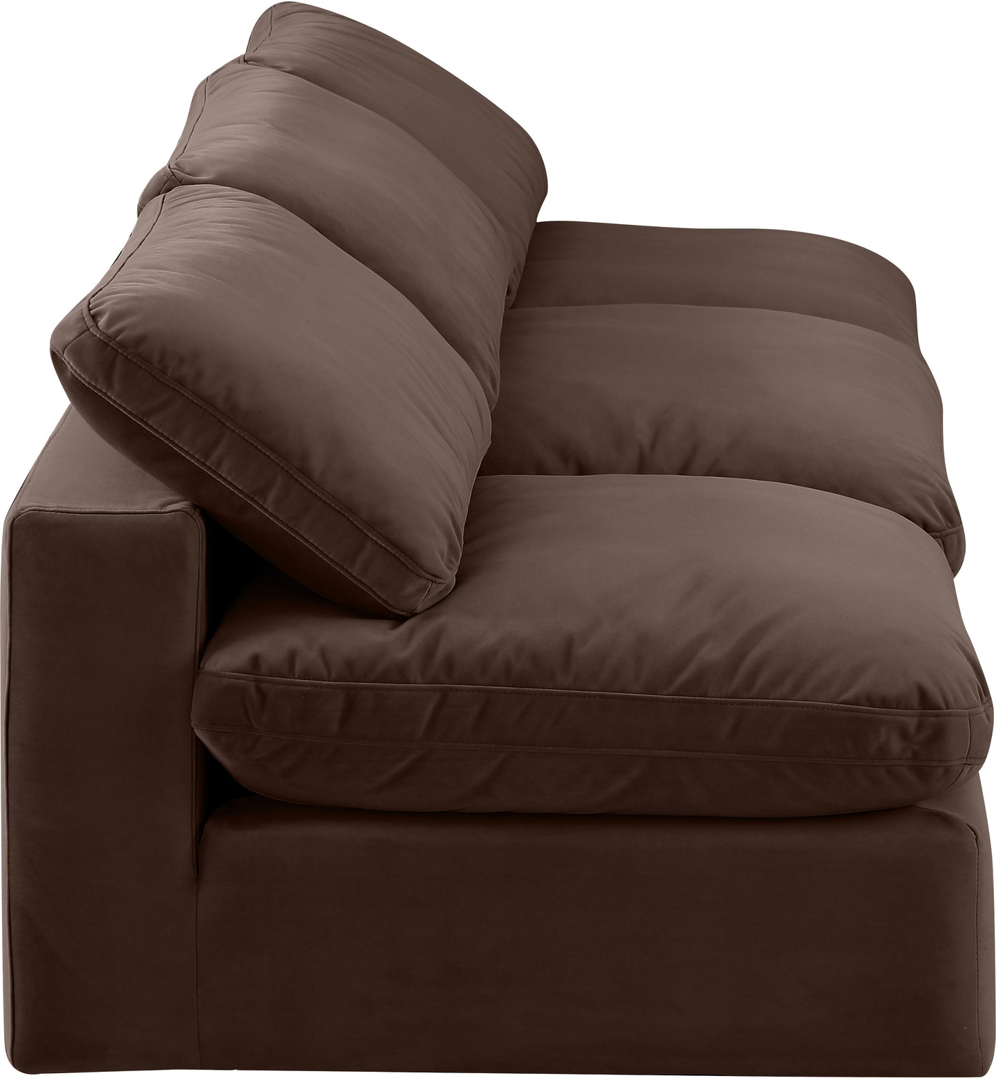 dolce brown velvet modular sofa s117