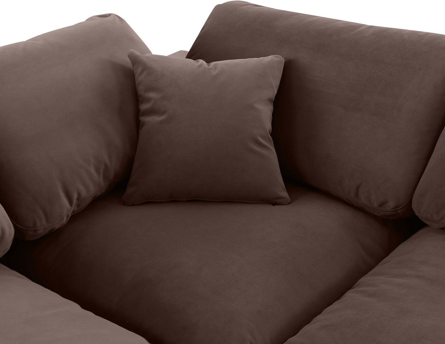 dolce brown velvet modular sofa s119