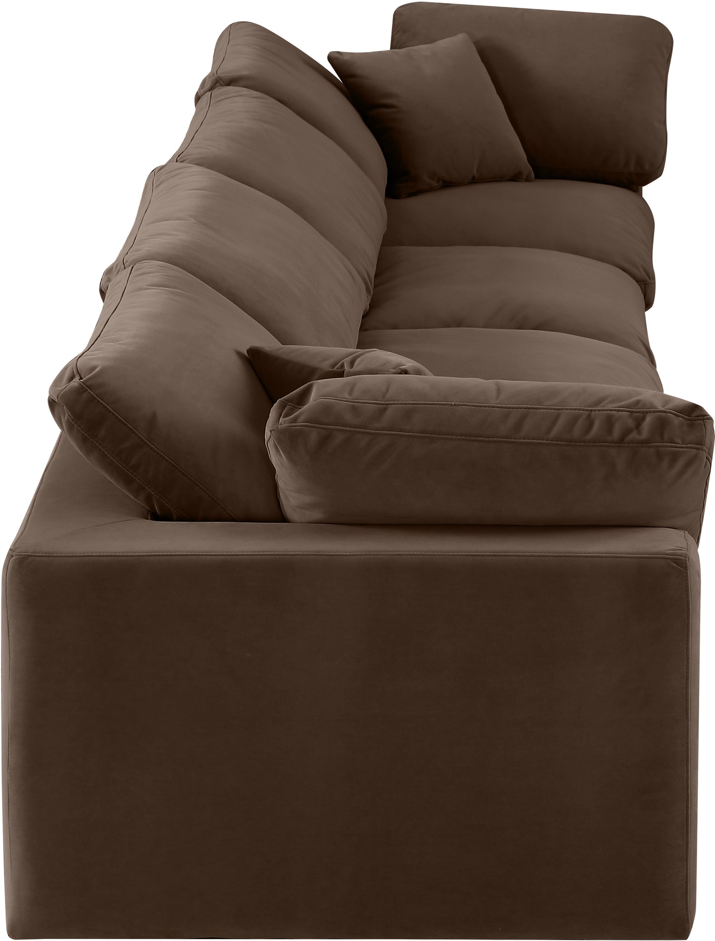 dolce brown velvet modular sofa s158