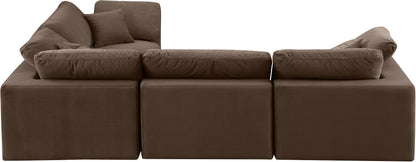 Asher Brown Velvet Modular Sectional