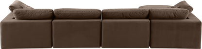 Dolce Brown Velvet Modular Sectional Sec5A