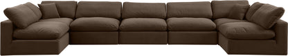 Dolce Brown Velvet Modular Sectional Sec7B