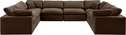 Dolce Brown Velvet Modular Sectional Sec8A