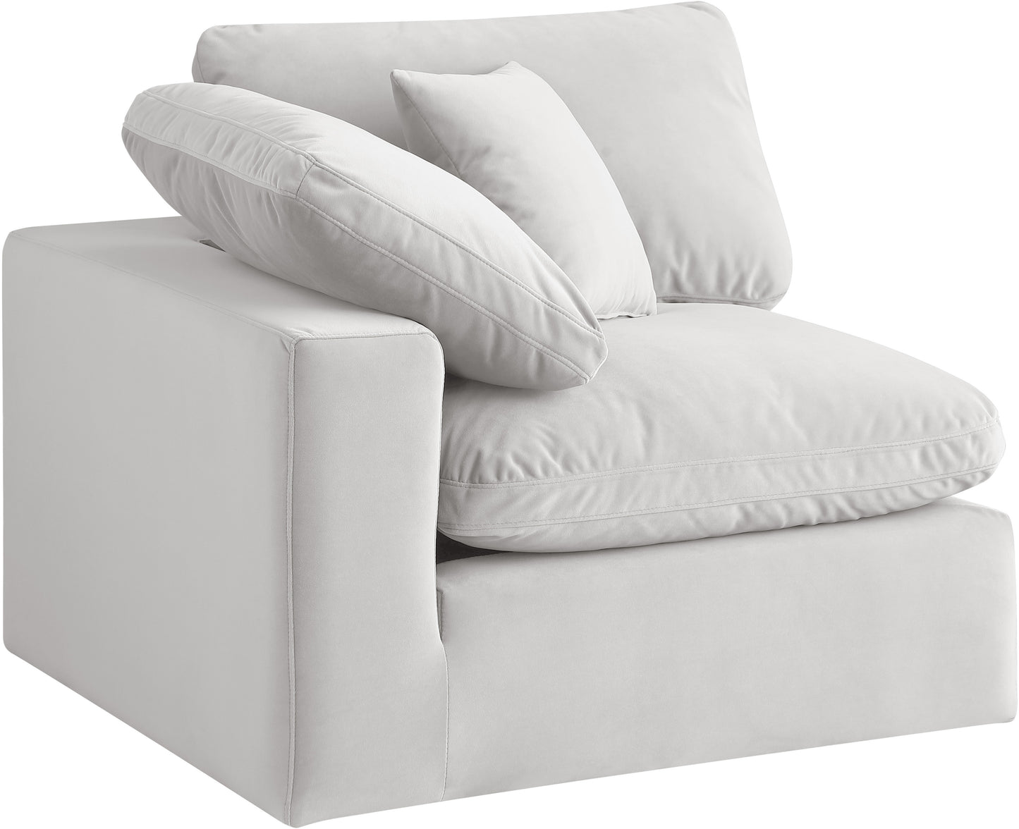 dolce cream velvet modular corner chair corner