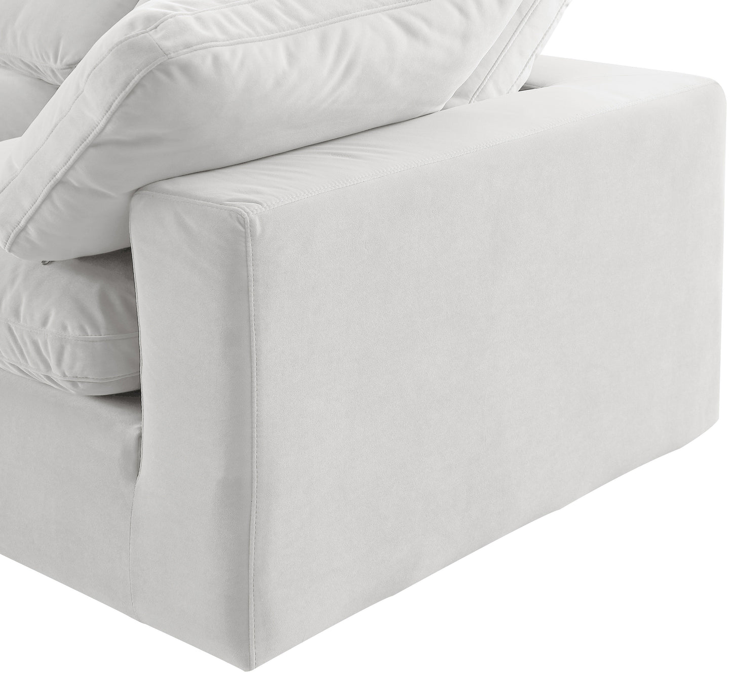 dolce cream velvet modular corner chair corner