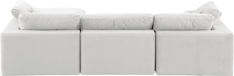 Dolce Cream Velvet Modular Sectional Sec4A