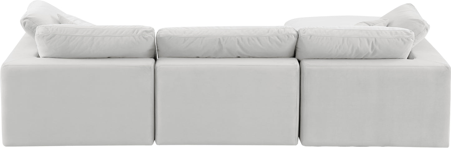 dolce cream velvet modular sectional sec4a