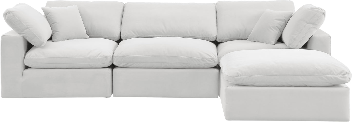 dolce cream velvet modular sectional sec4a