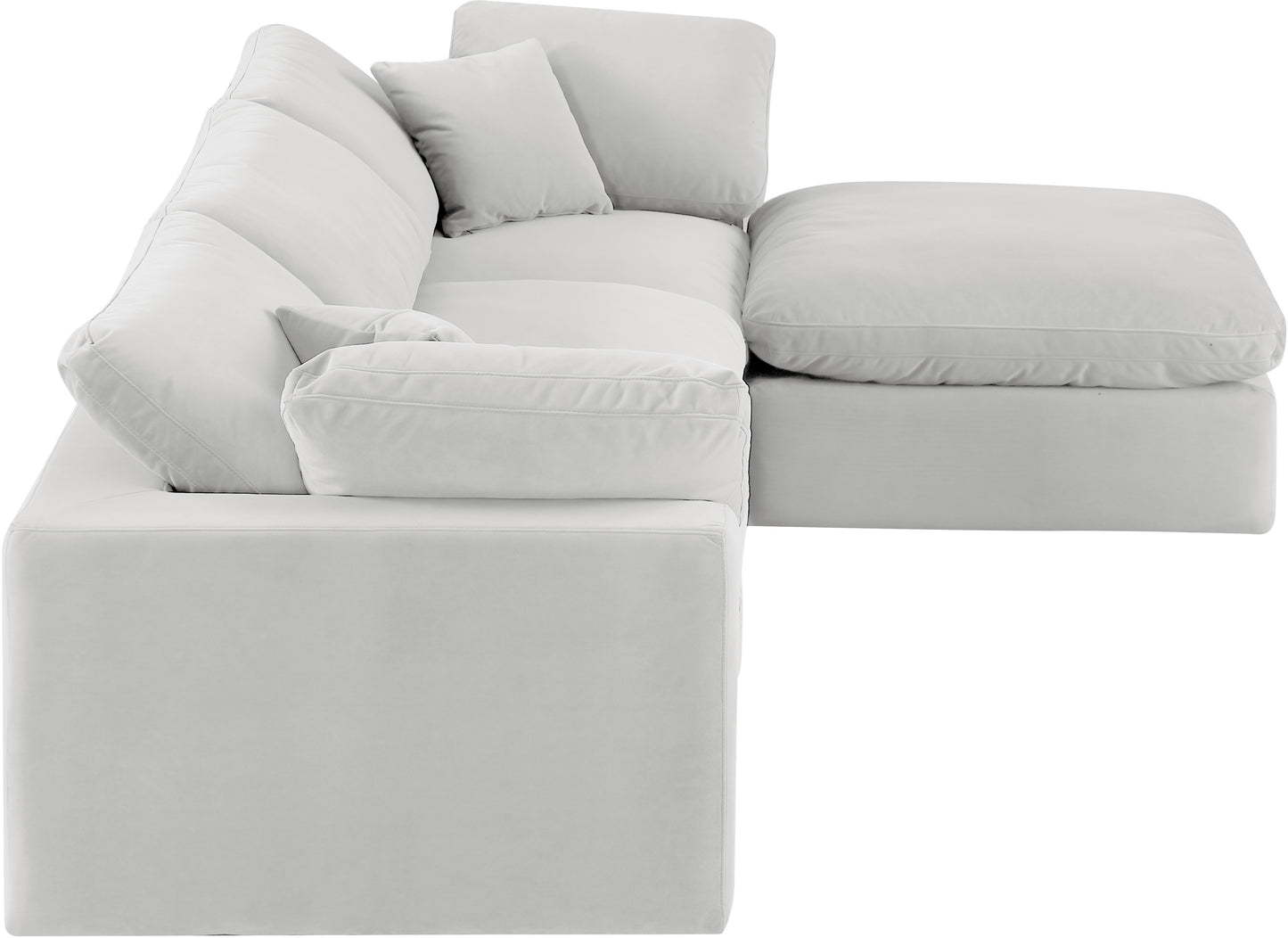 dolce cream velvet modular sectional sec4a