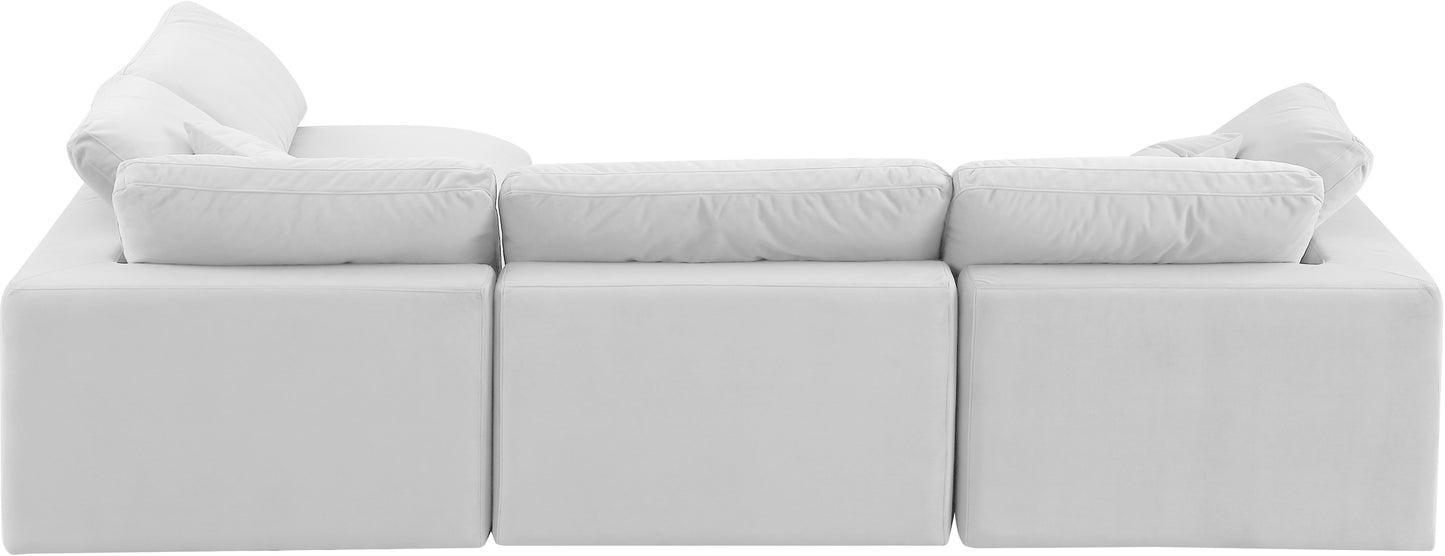 dolce cream velvet modular sectional sec4b