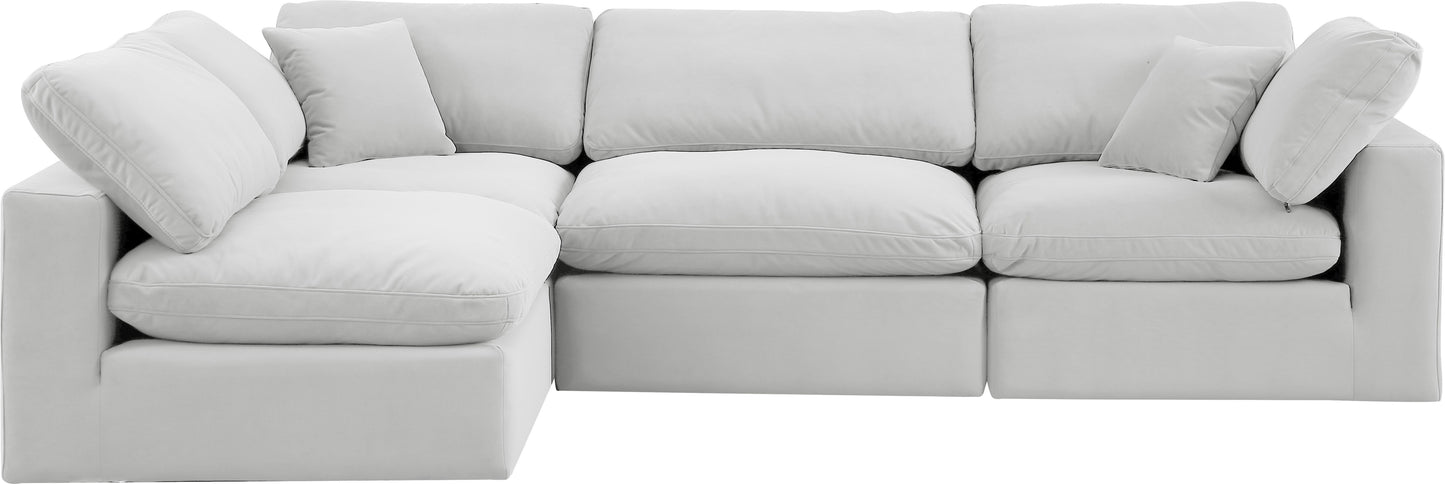 dolce cream velvet modular sectional sec4b