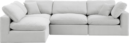 Dolce Cream Velvet Modular Sectional Sec4B