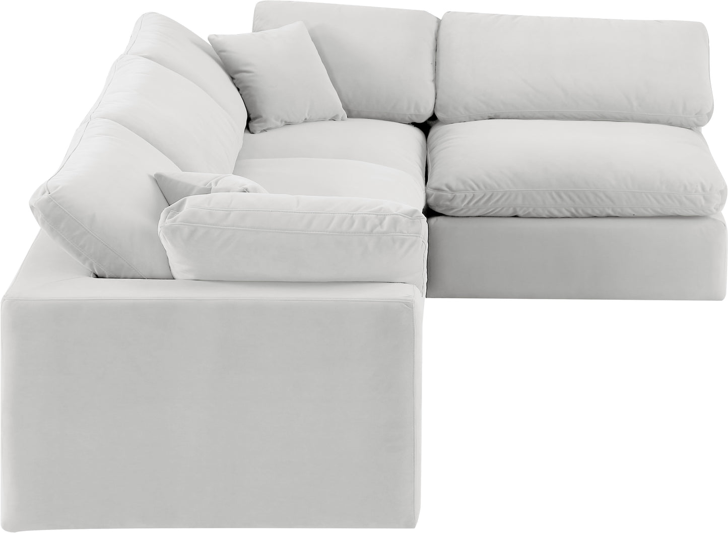 dolce cream velvet modular sectional sec4b