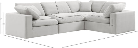Asher Cream Velvet Modular Sectional