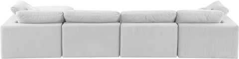 Dolce Cream Velvet Modular Sectional Sec5A