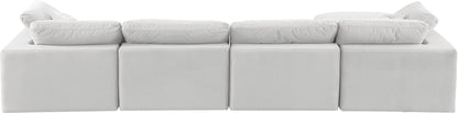 Dolce Cream Velvet Modular Sectional Sec5A