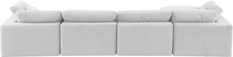 Dolce Cream Velvet Modular Sectional Sec5A