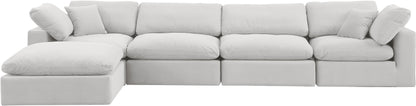 Dolce Cream Velvet Modular Sectional Sec5A