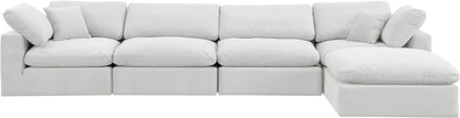 Dolce Cream Velvet Modular Sectional Sec5A