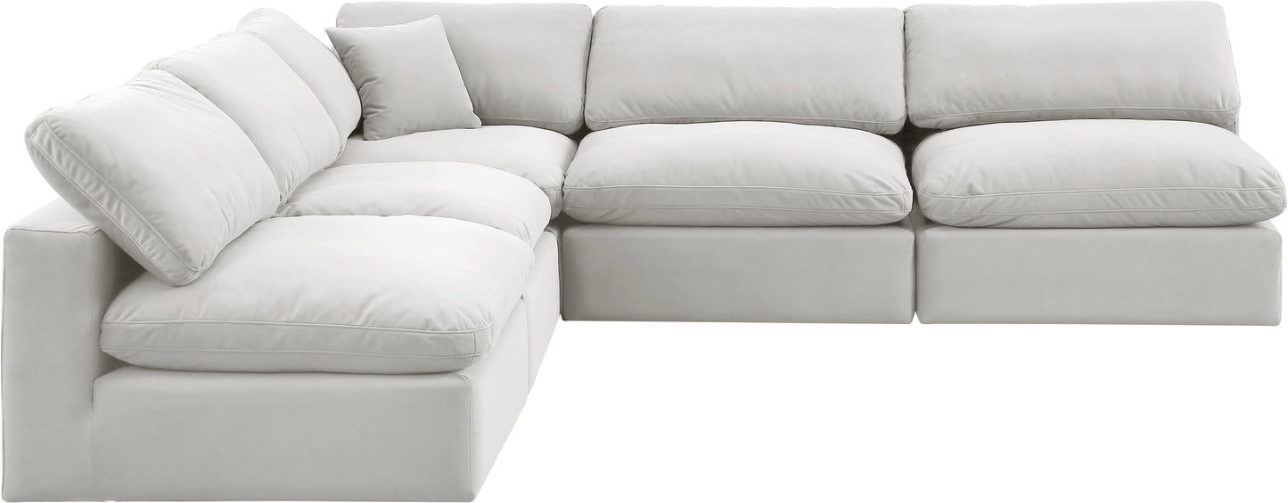 dolce cream velvet modular sectional sec5b