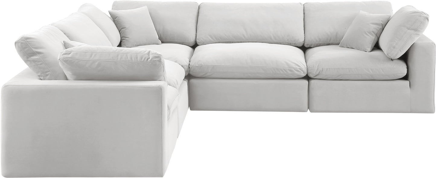 dolce cream velvet modular sectional sec5c