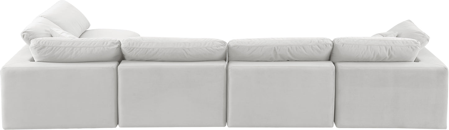 dolce cream velvet modular sectional sec5d