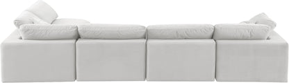 Dolce Cream Velvet Modular Sectional Sec5D