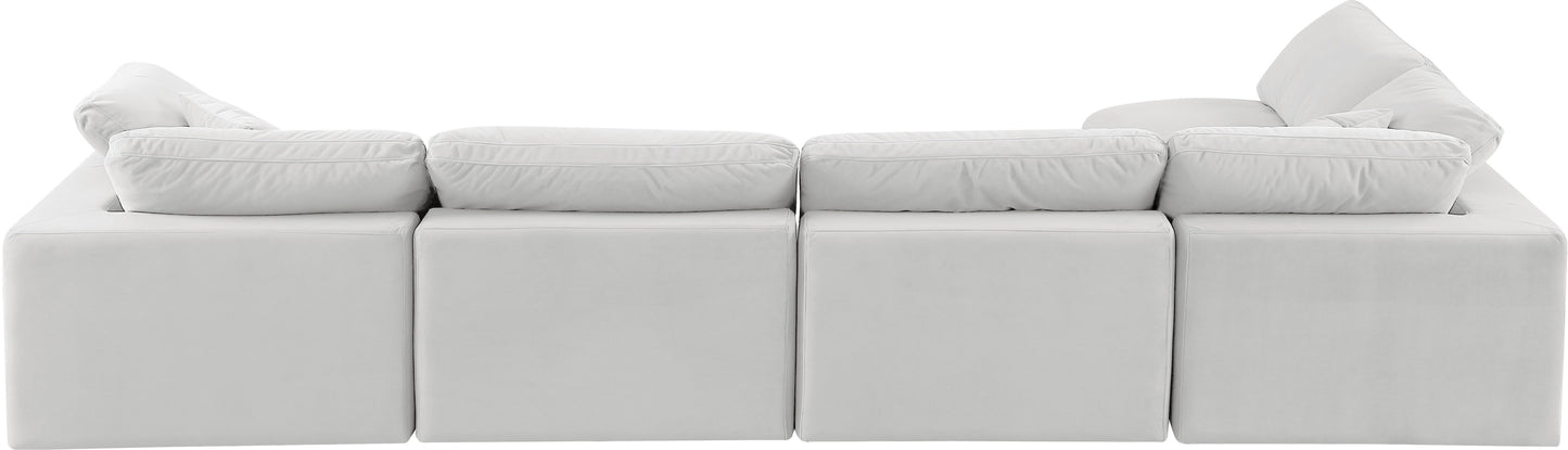 dolce cream velvet modular sectional sec5d