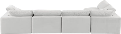 Dolce Cream Velvet Modular Sectional Sec5D