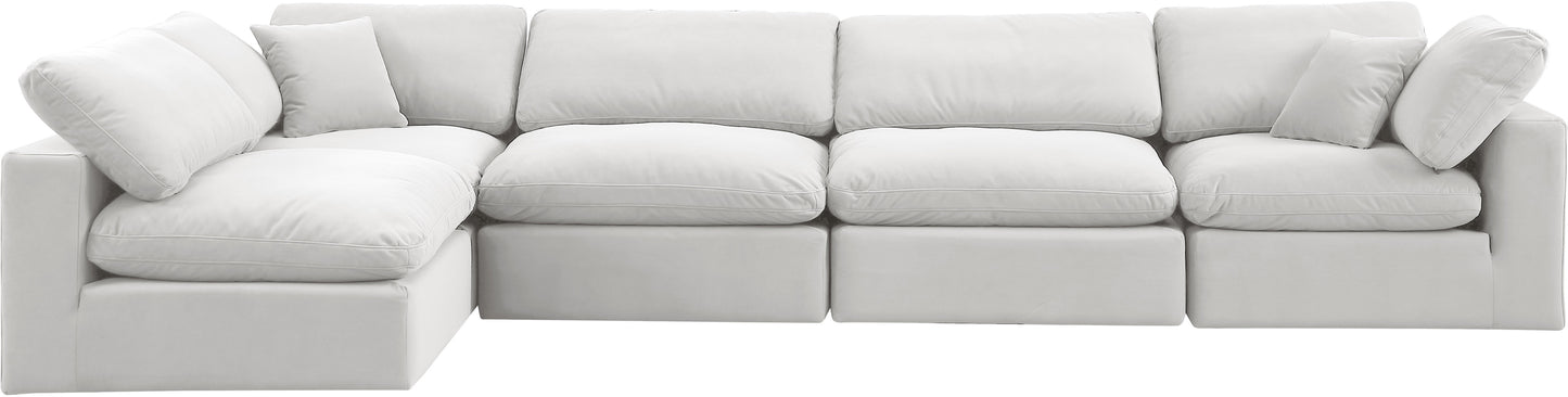 dolce cream velvet modular sectional sec5d