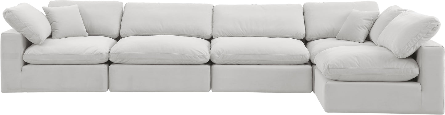 dolce cream velvet modular sectional sec5d