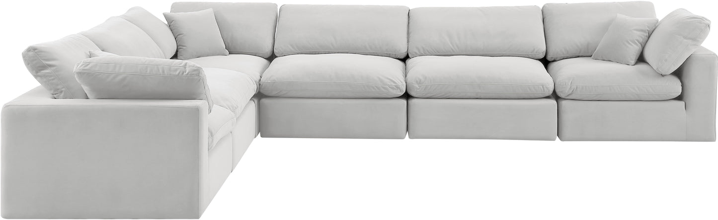 dolce cream velvet modular sectional sec6a