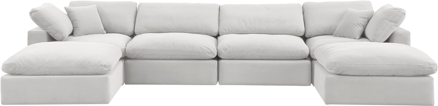 dolce cream velvet modular sectional sec6b