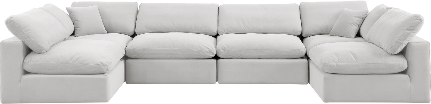 dolce cream velvet modular sectional sec6d