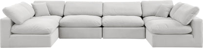 Dolce Cream Velvet Modular Sectional Sec6D